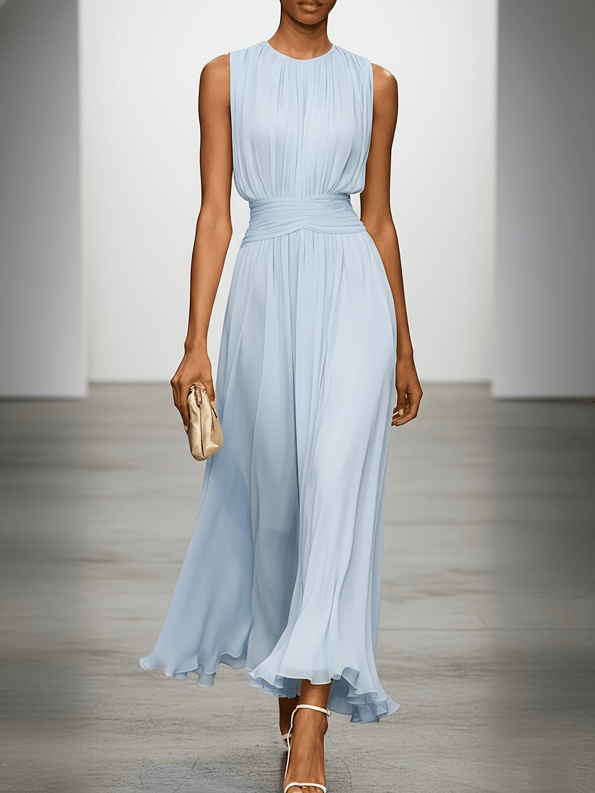 Oliver & Blake Arabella Pleated Women's Maxi Dress