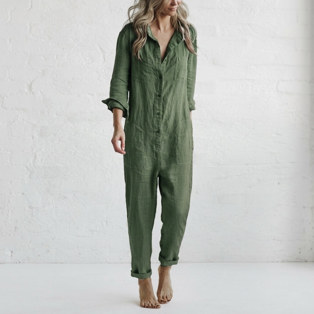 Elvinae Linen Women's Jumpsuit
