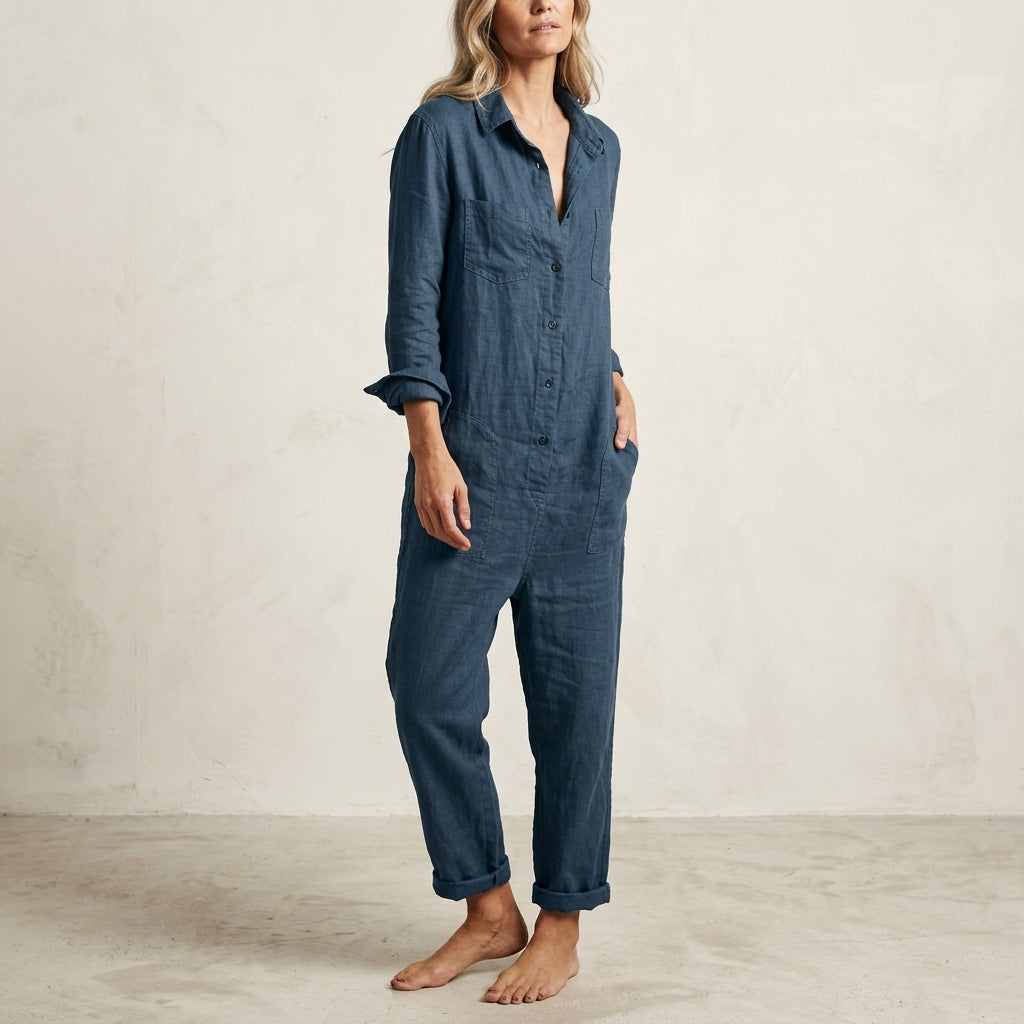 Elvinae Linen Women's Jumpsuit