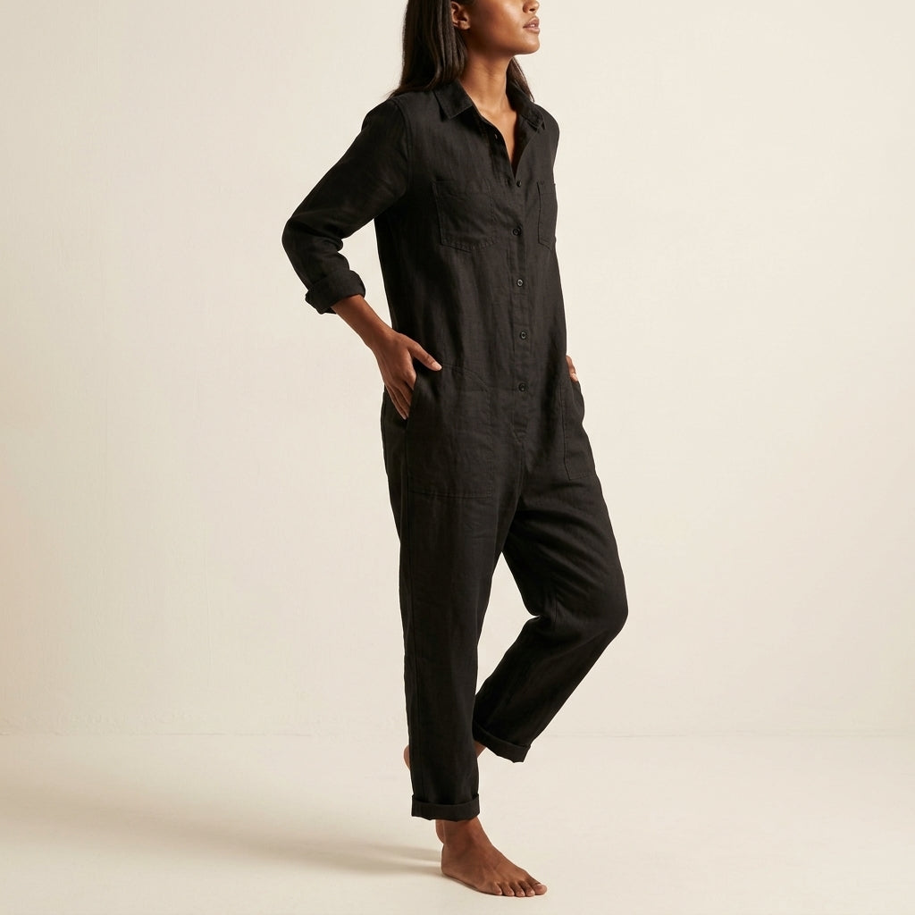 Elvinae Linen Women's Jumpsuit