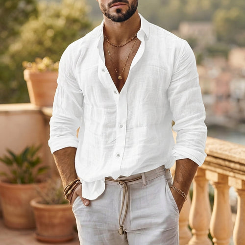 Cotton Linen Men's Shirt