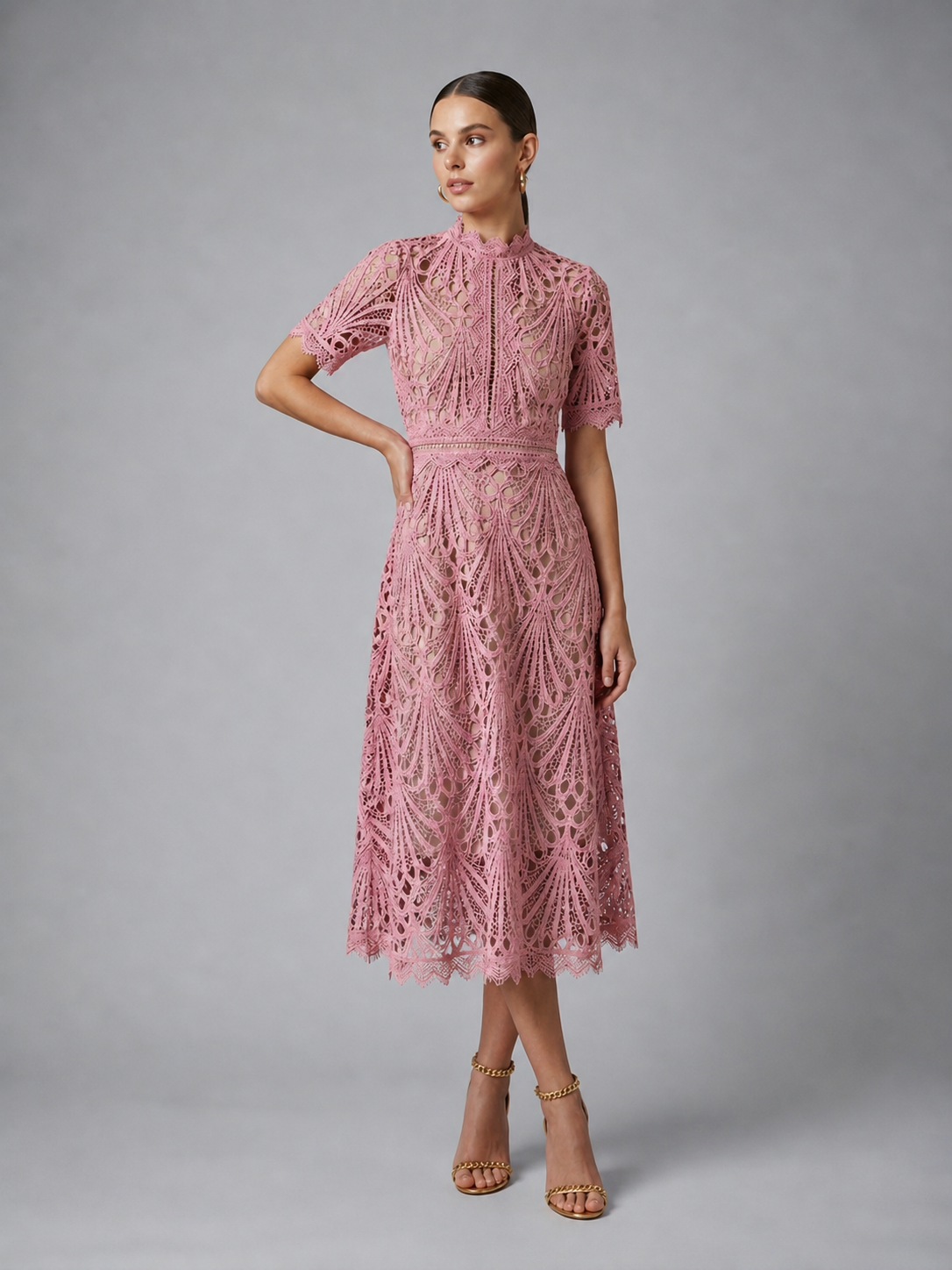 Thalia Lace Women's Midi Dress
