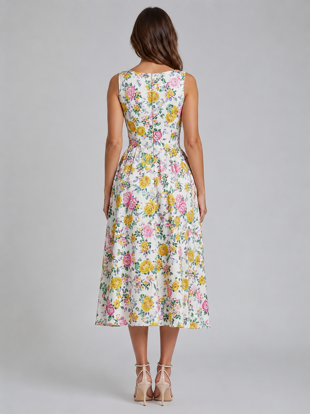 Floral Summer Occasion Women's Midi Dress