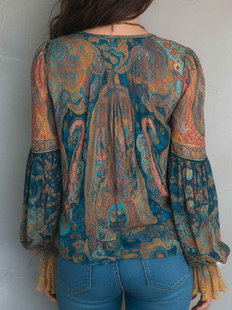 Elegant Flowy Women's Blouse