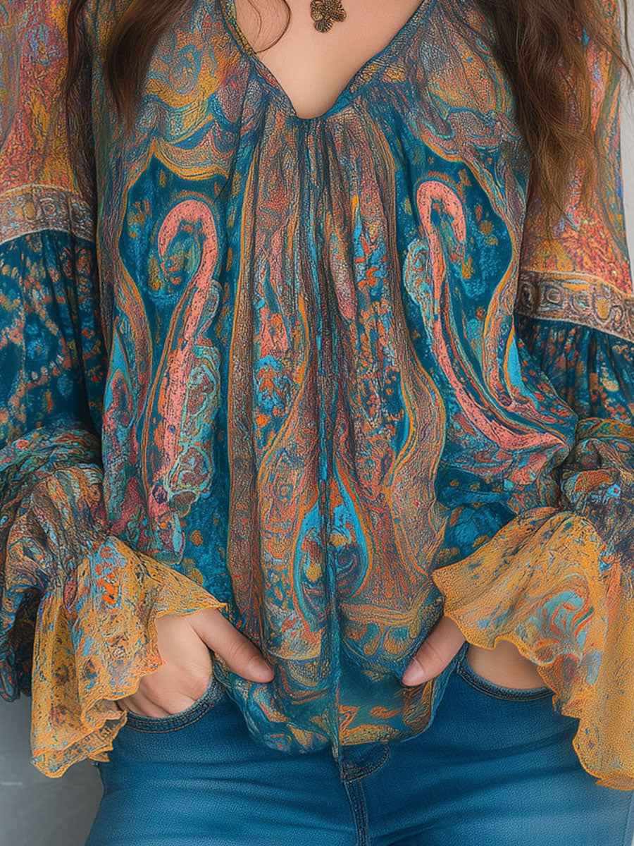 Elegant Flowy Women's Blouse