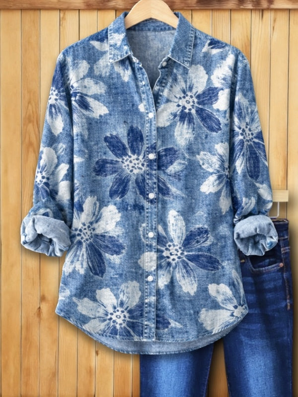 Flora Relaxed Floral Print Women's Shirt