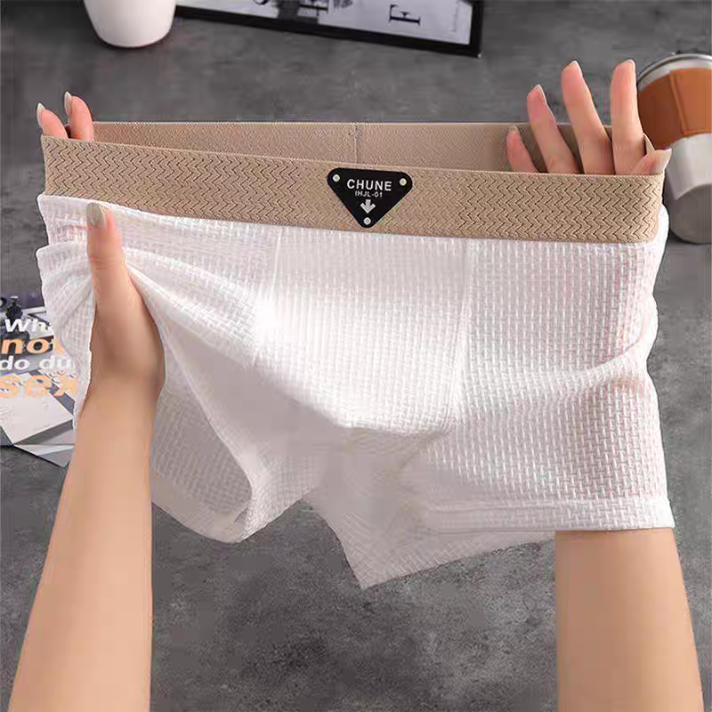 Oliver & Blake Waffle Knit Cotton Men's Boxer Briefs
