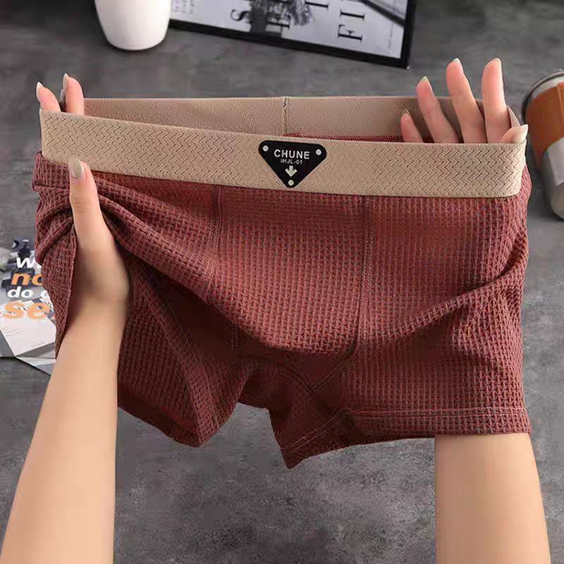 Oliver & Blake Waffle Knit Cotton Men's Boxer Briefs