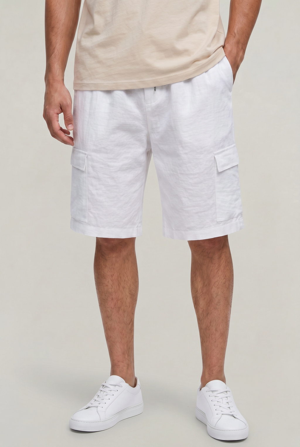 Men's Linen Cargo Shorts