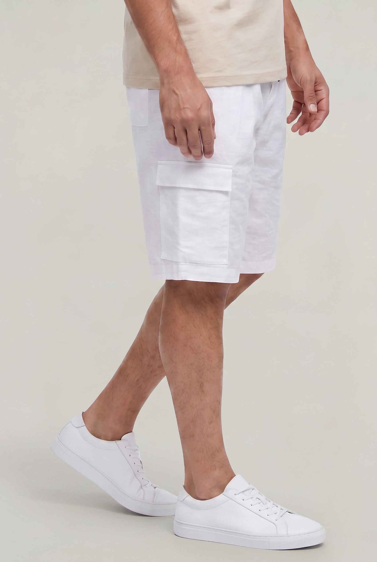 Men's Linen Cargo Shorts