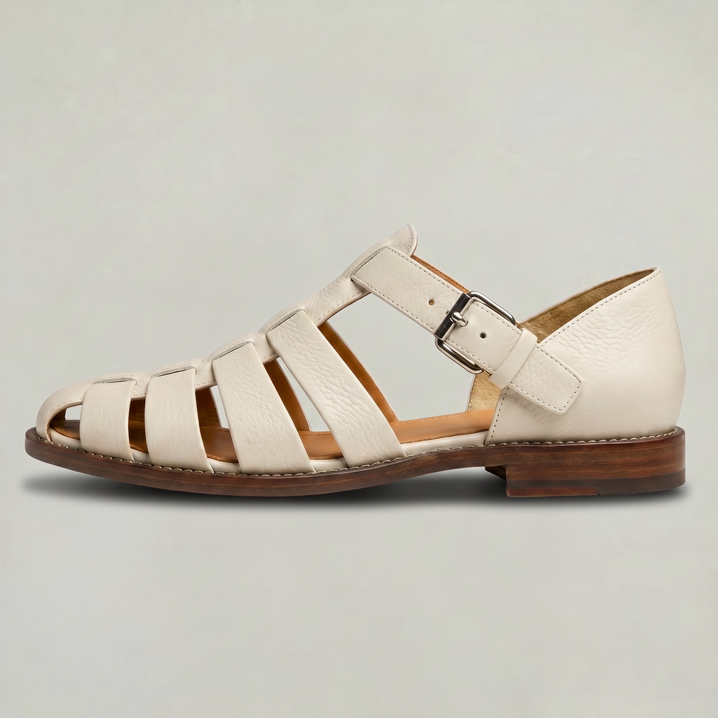 Leather Closed Toe Fisherman Men's Sandals