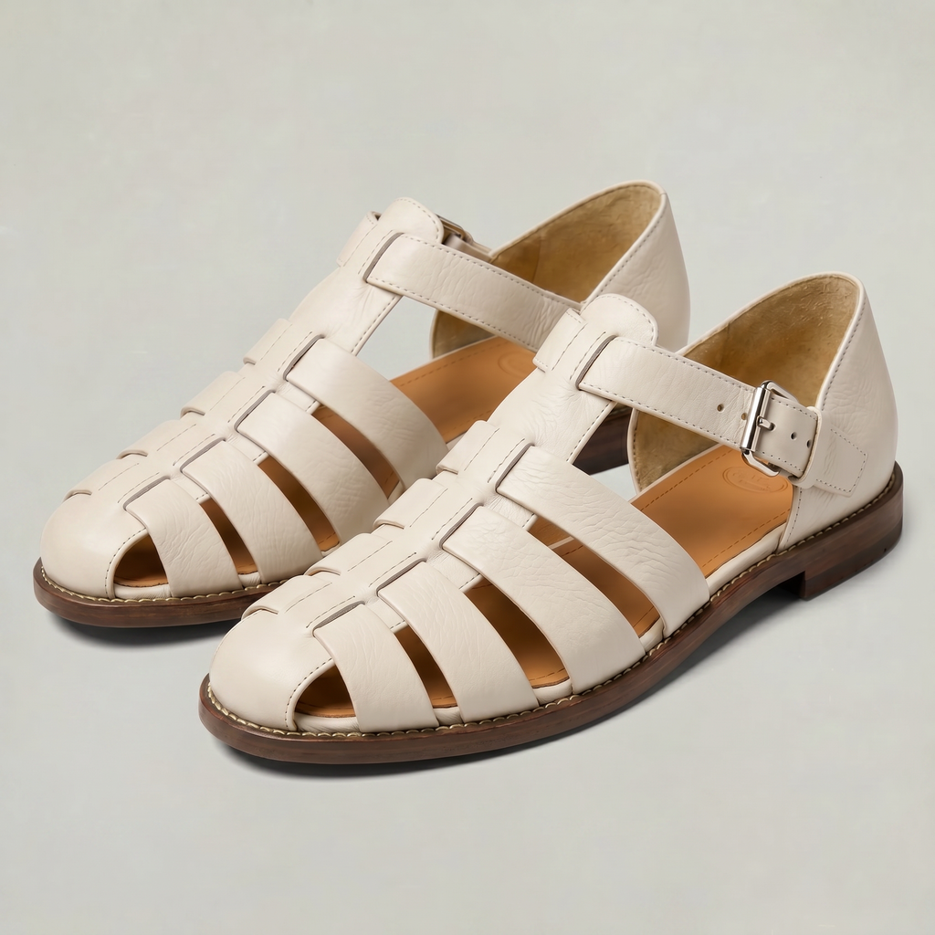 Leather Closed Toe Fisherman Men's Sandals