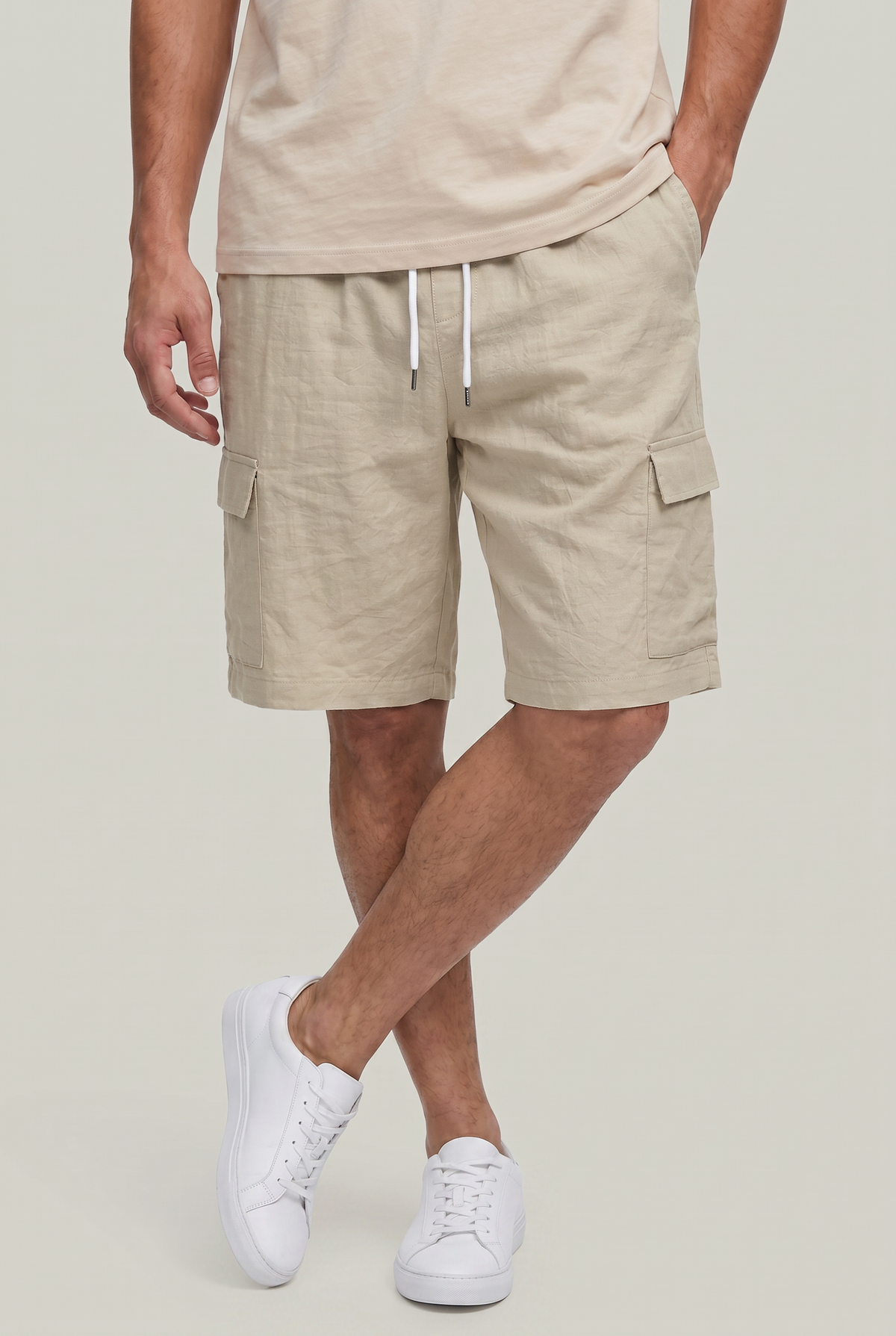 Men's Linen Cargo Shorts