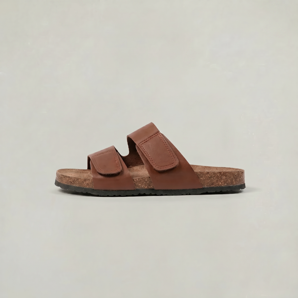 Men's Double Strap Open Toe Slides