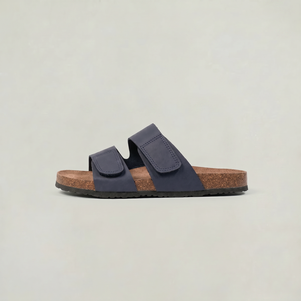 Men's Double Strap Open Toe Slides