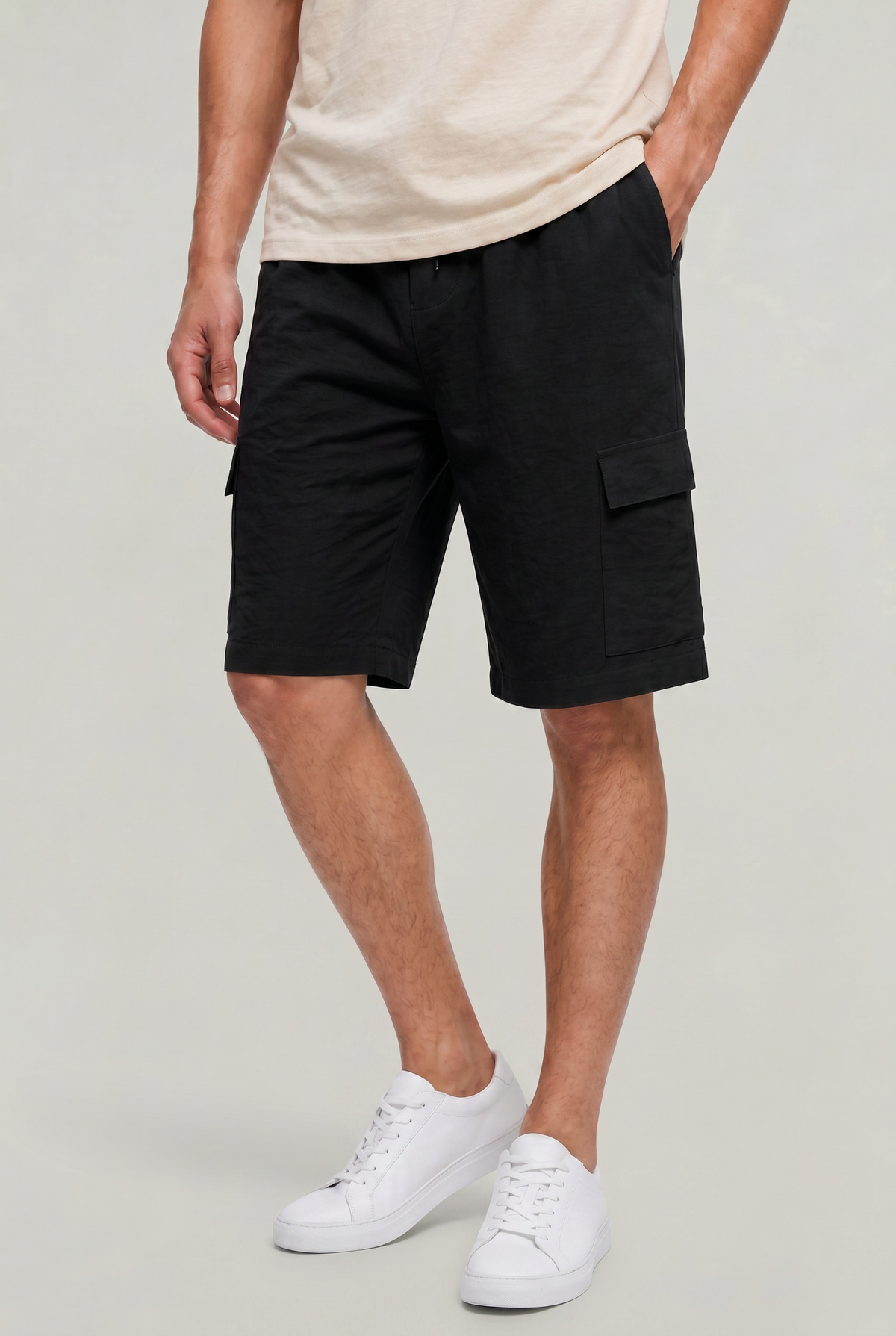Men's Linen Cargo Shorts