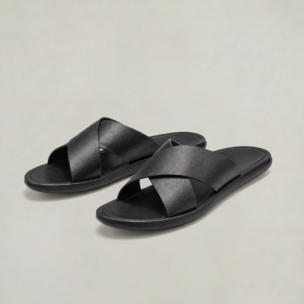 Cross Strap Men's Slides