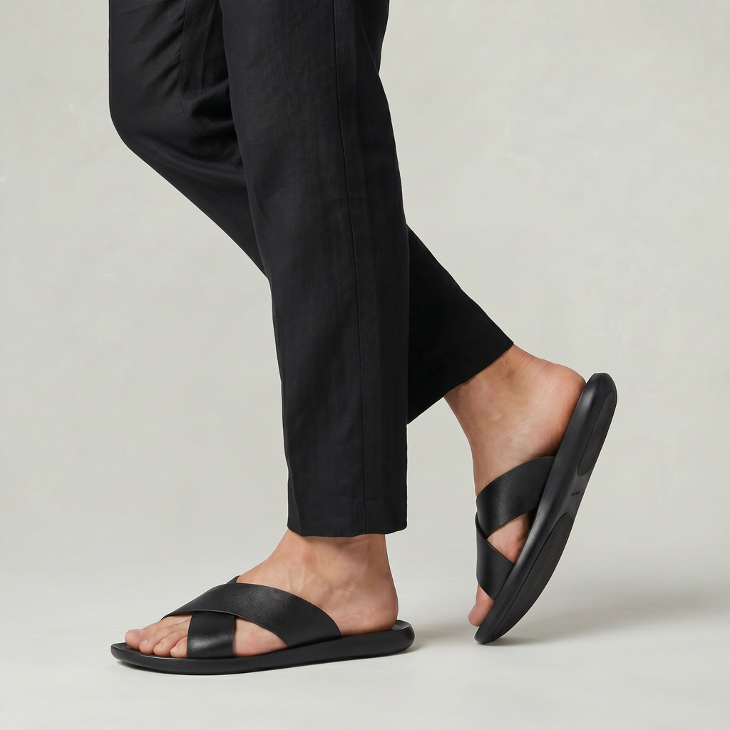 Cross Strap Men's Slides