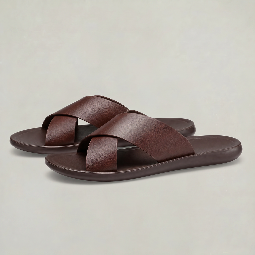 Cross Strap Men's Slides