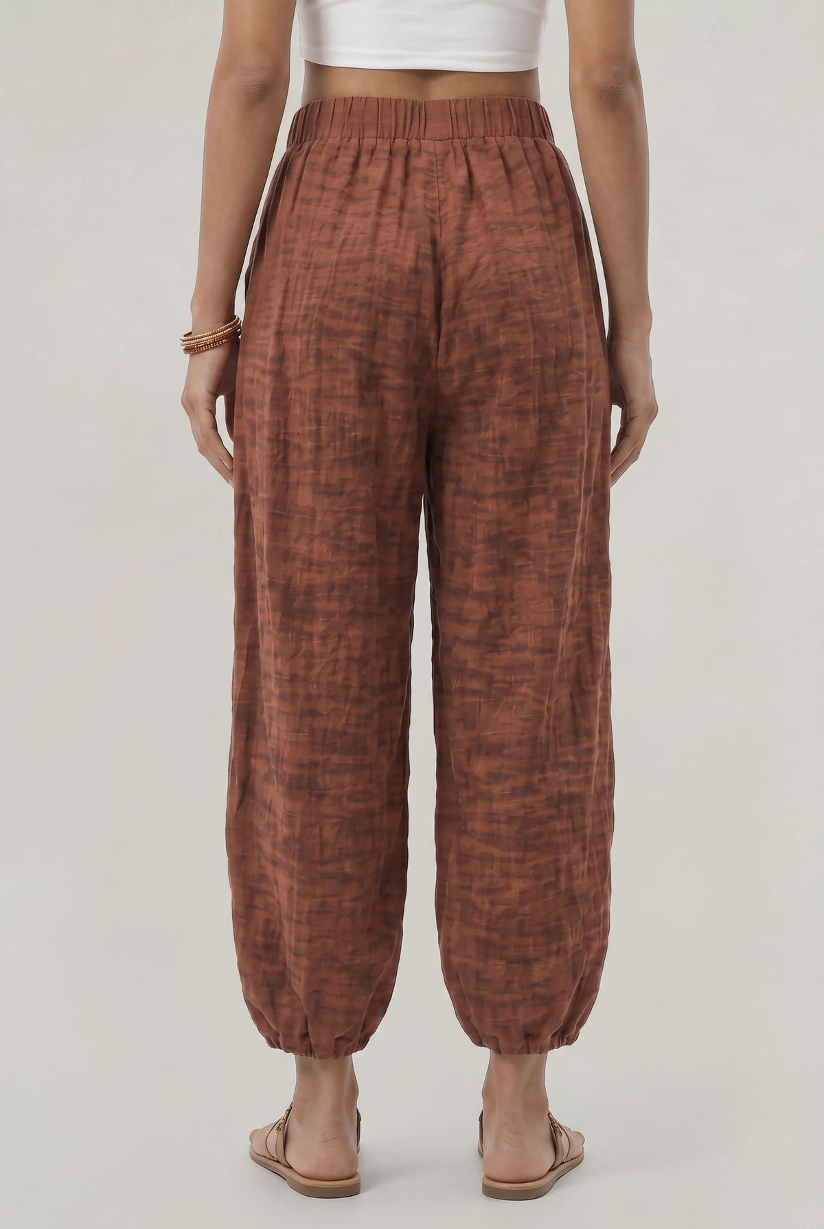 Wide Leg Linen Women's Trousers