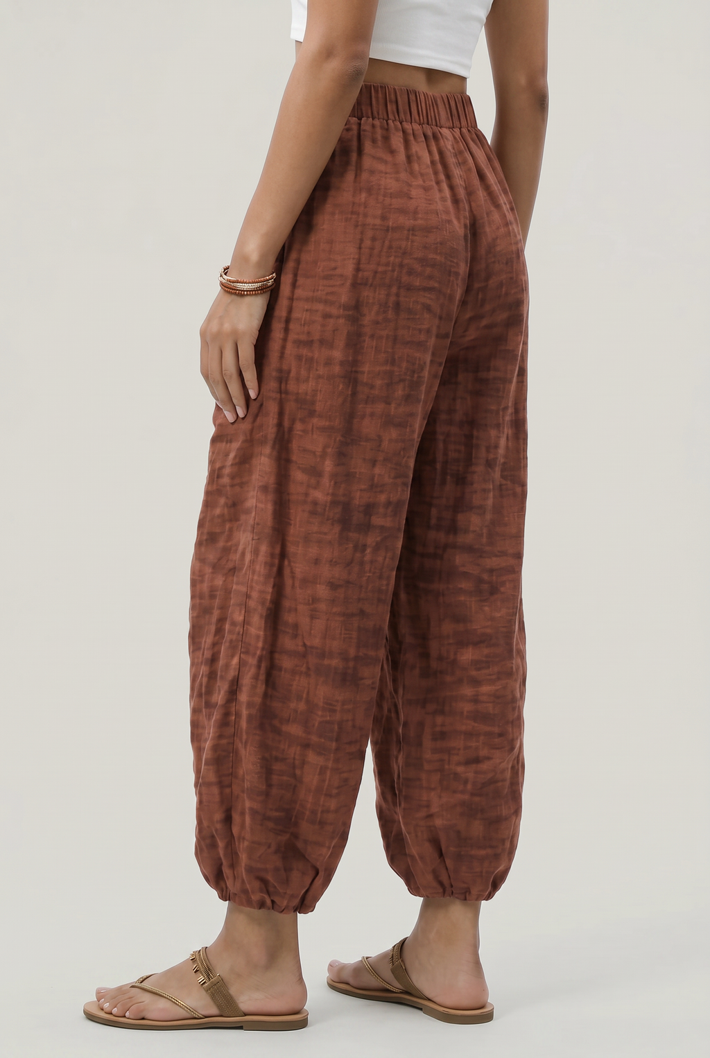 Wide Leg Linen Women's Trousers