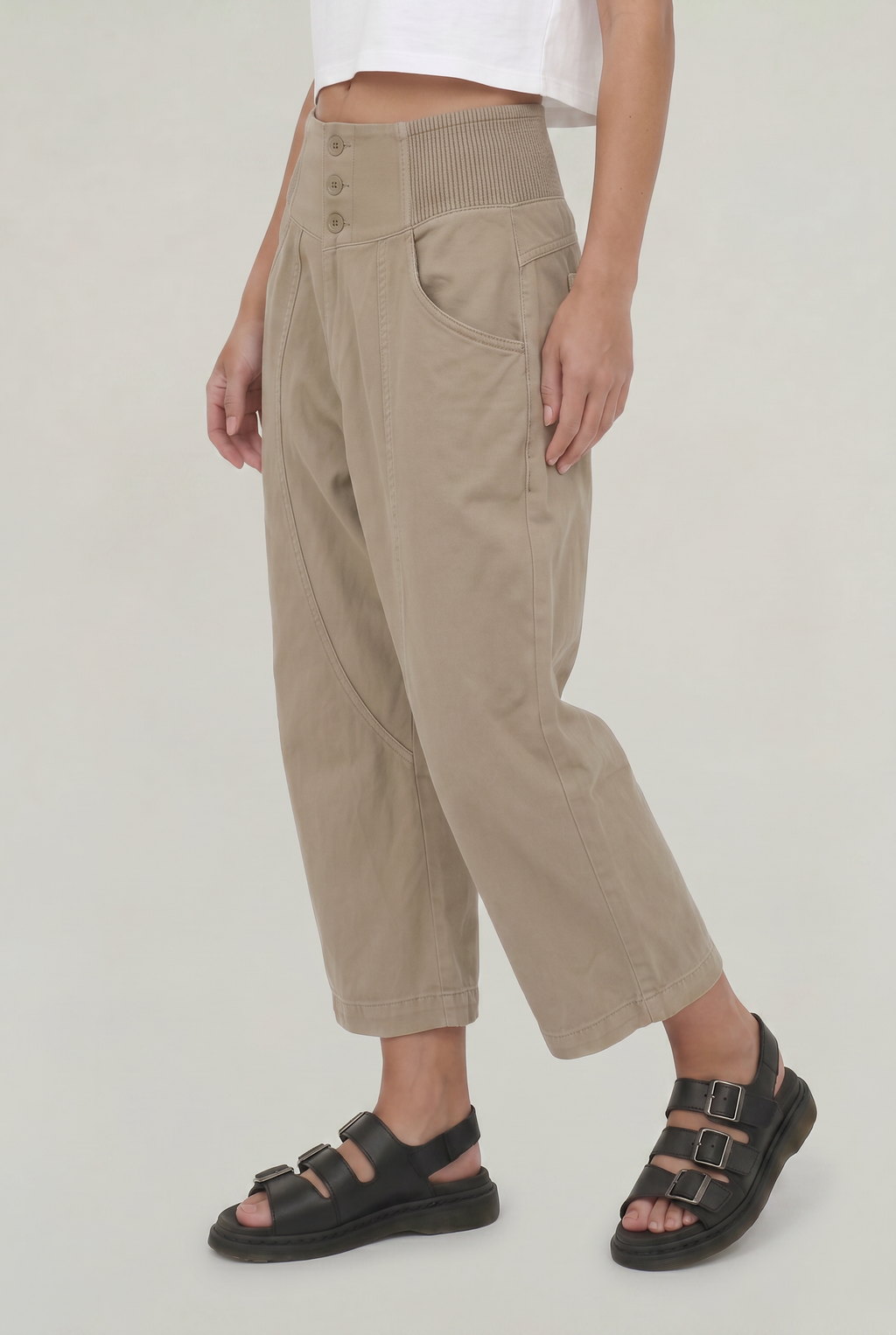 Cotton Linen Wide-Leg Women's Pants