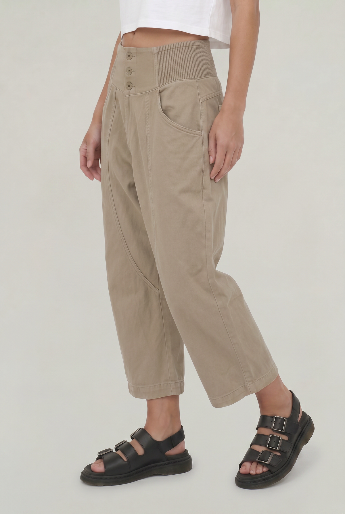 Cotton Linen Wide-Leg Women's Pants