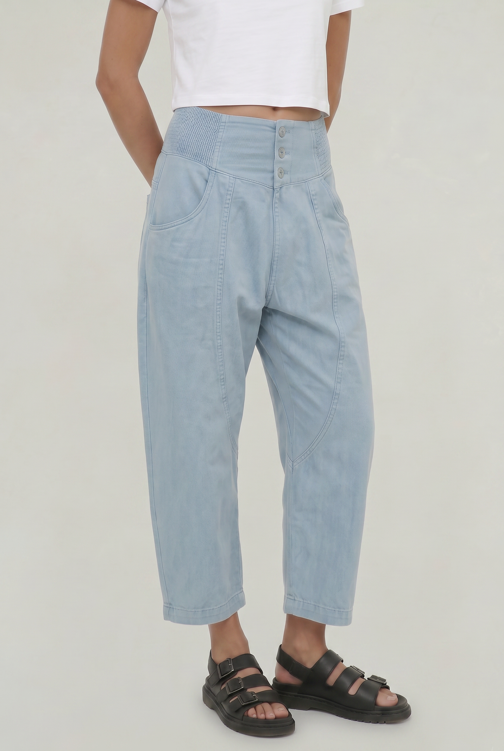 Cotton Linen Wide-Leg Women's Pants