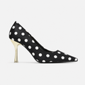 Polka Dot Pointed Toe Stiletto Women's Heels