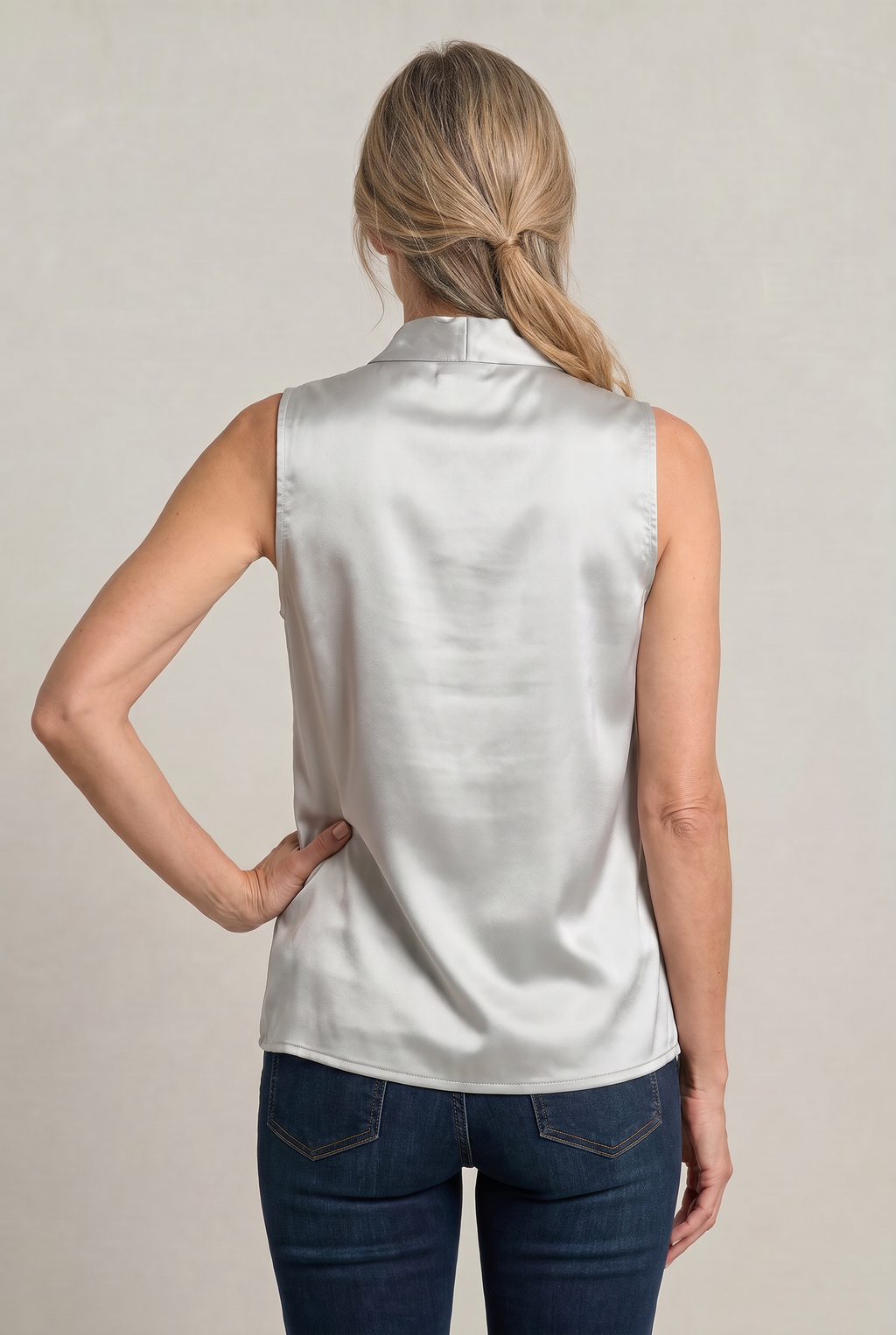 Draped Cowl Neck Sleeveless Women's Cami Top