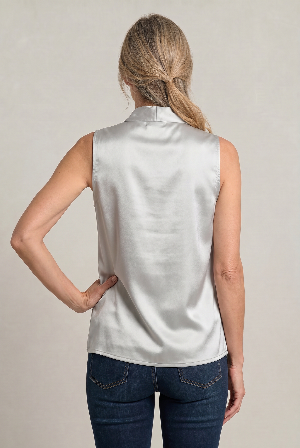 Draped Cowl Neck Sleeveless Women's Cami Top