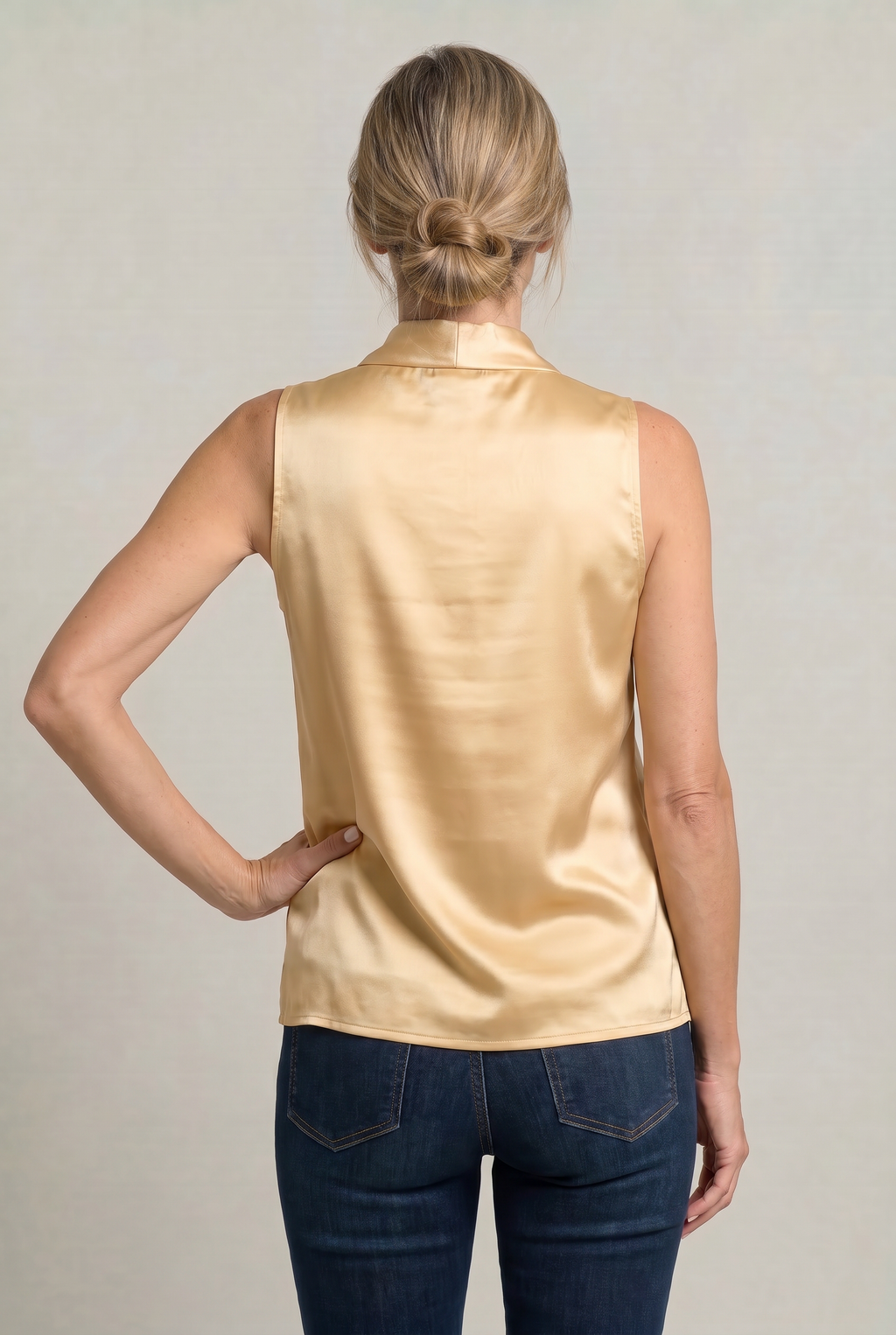 Draped Cowl Neck Sleeveless Women's Cami Top