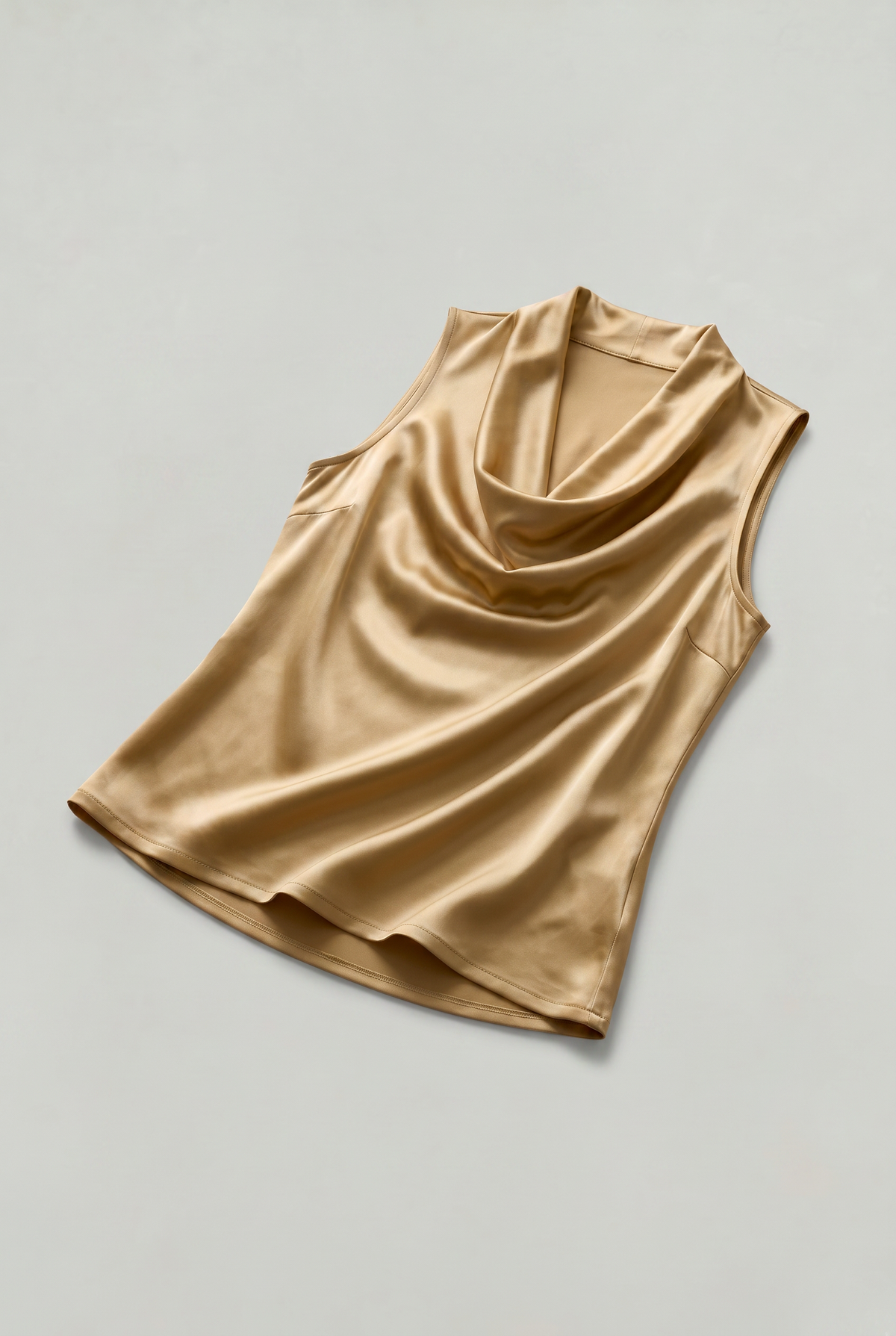 Draped Cowl Neck Sleeveless Women's Cami Top