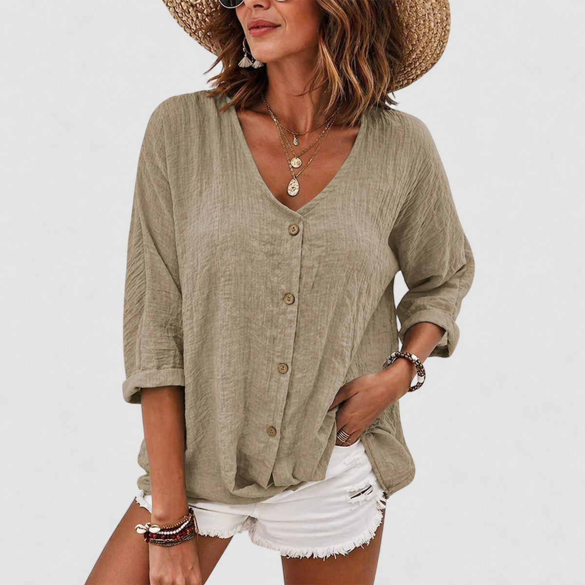 Serena Linen Women's Blouse