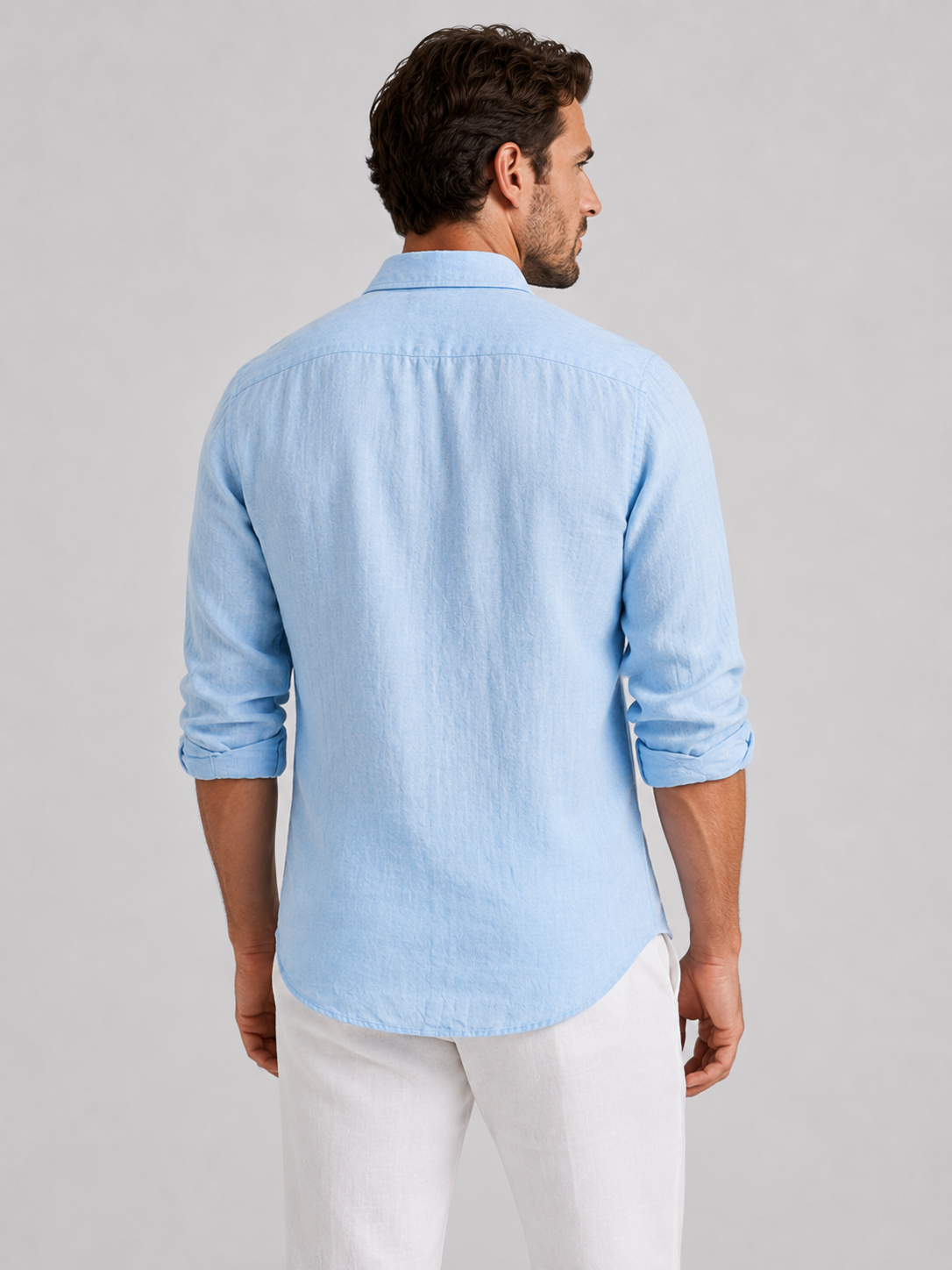 Oliver & Blake Linen Look Relaxed Fit Men's Shirt