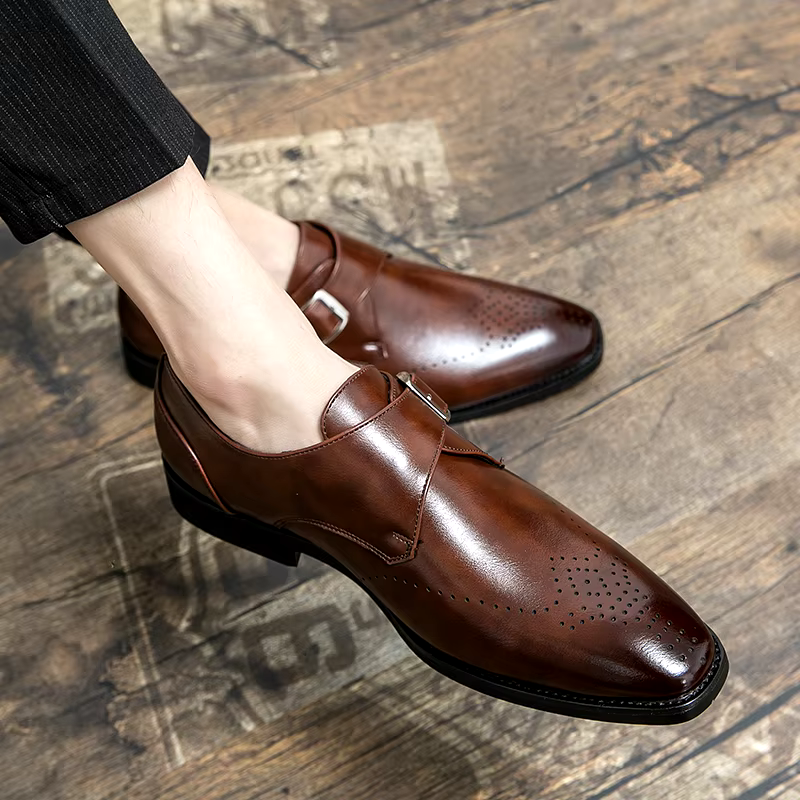 Oliver & Blake Ashford Men's Monk Strap Dress Shoes