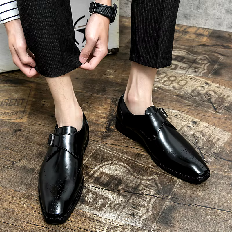 Oliver & Blake Ashford Men's Monk Strap Dress Shoes