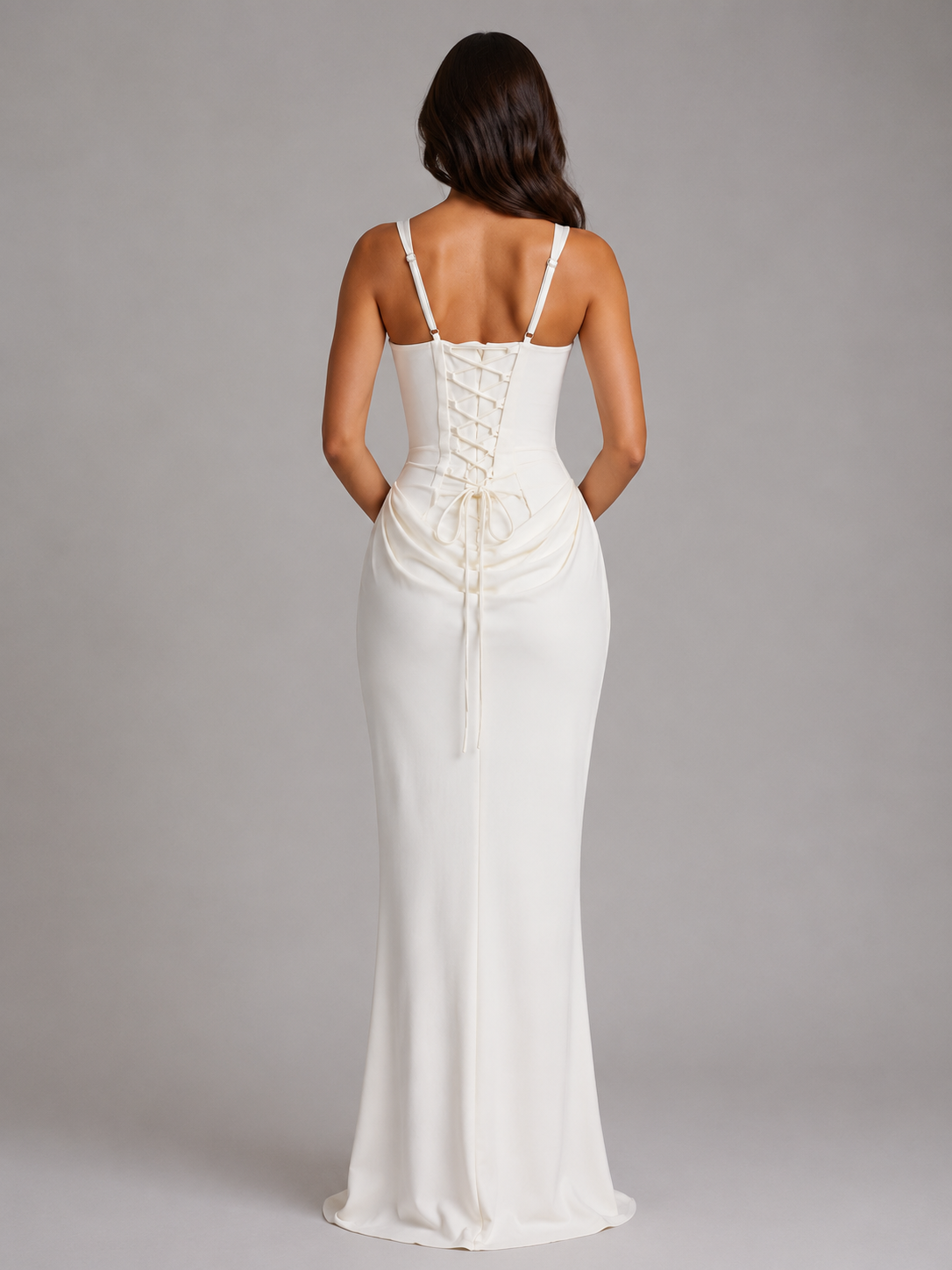 Bodycon Draped Corset Women's Maxi Dress