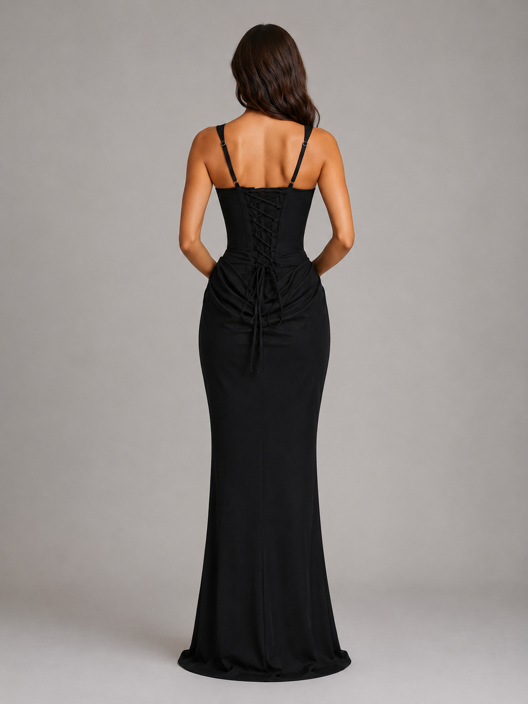 Bodycon Draped Corset Women's Maxi Dress
