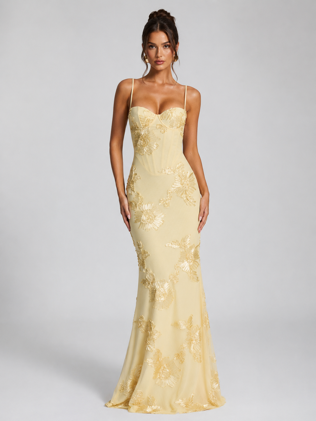 Floral Corset Women's Maxi Dress