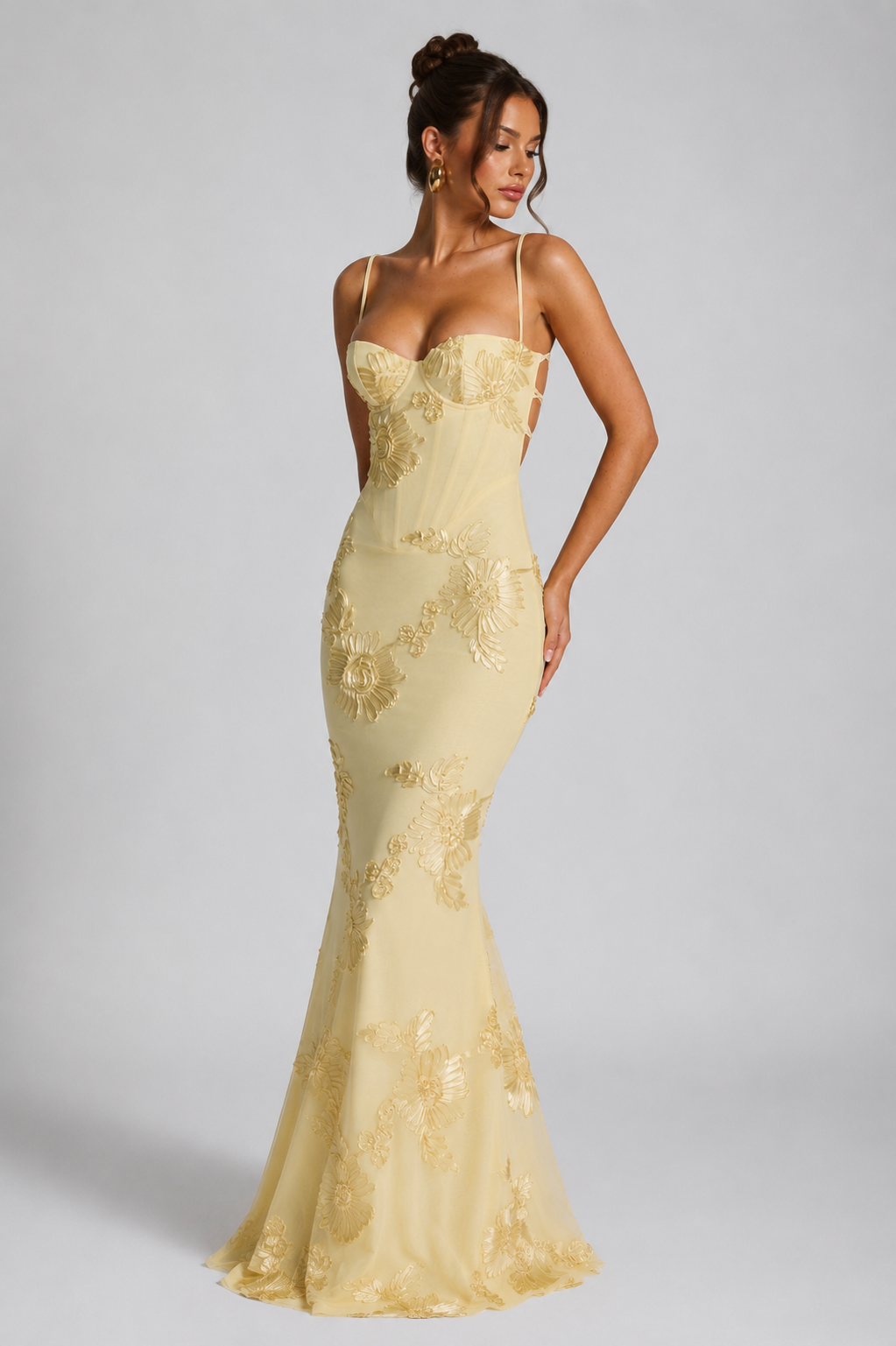 Floral Corset Women's Maxi Dress