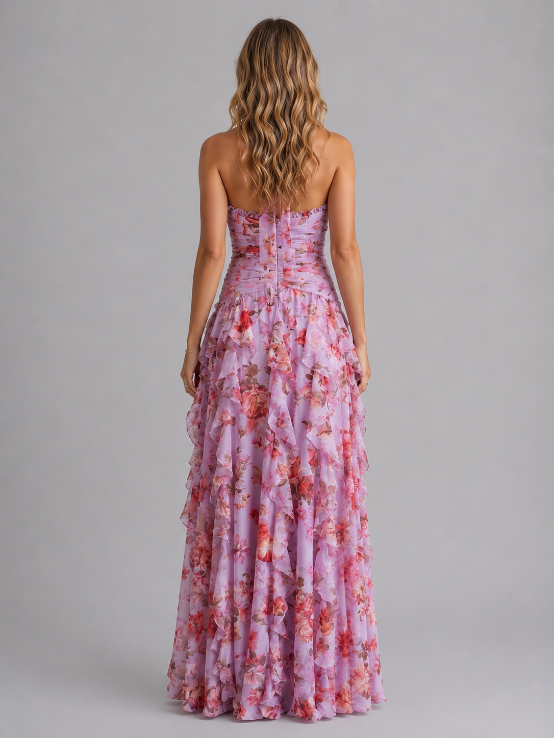 Floral Halter Women's Maxi Dress