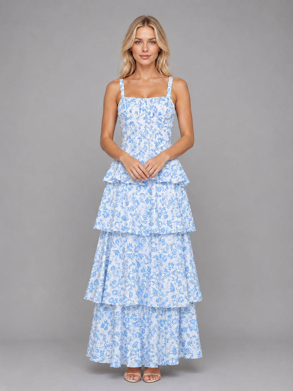 Floral Tiered Women's Maxi Dress