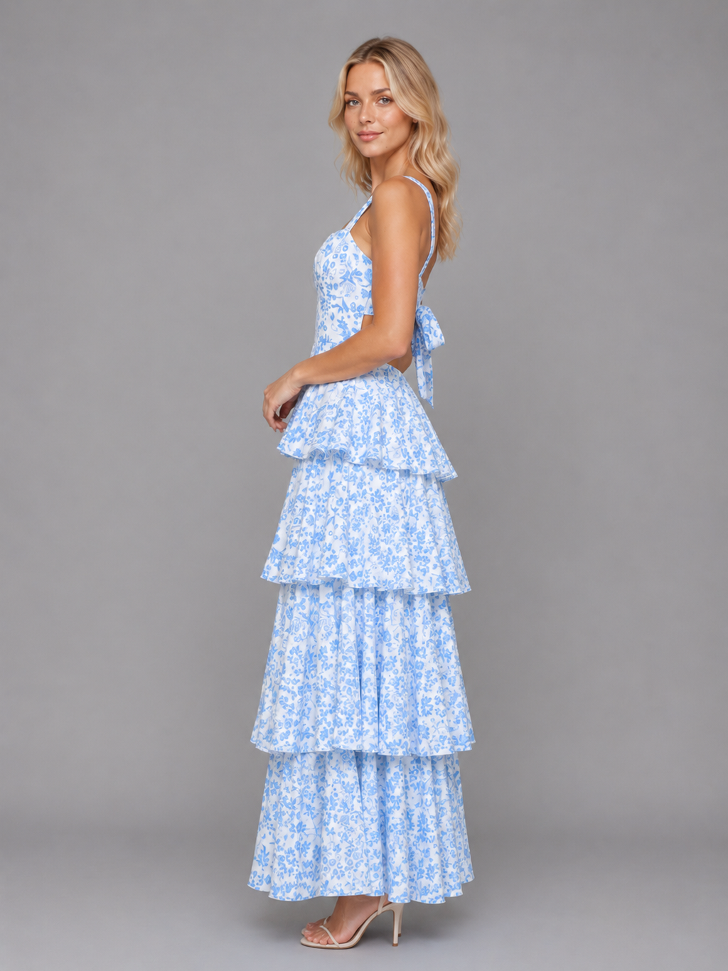 Floral Tiered Women's Maxi Dress