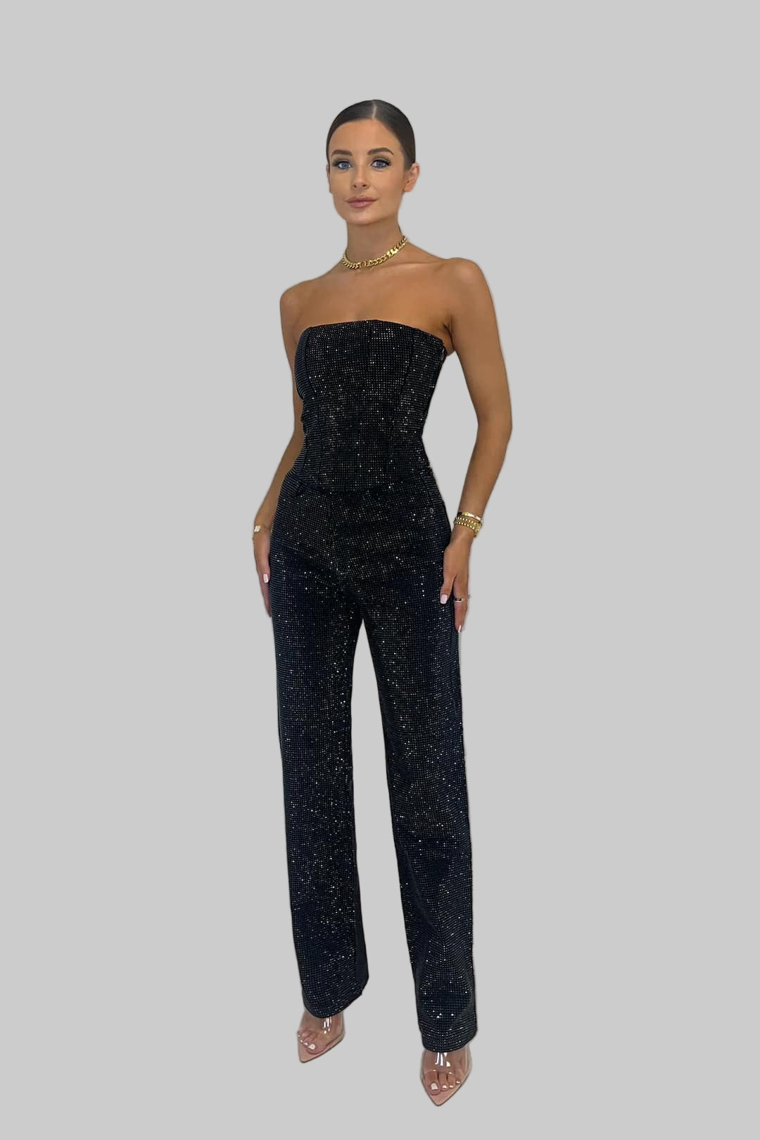 Starlight Strapless Sequin Women's Jumpsuit