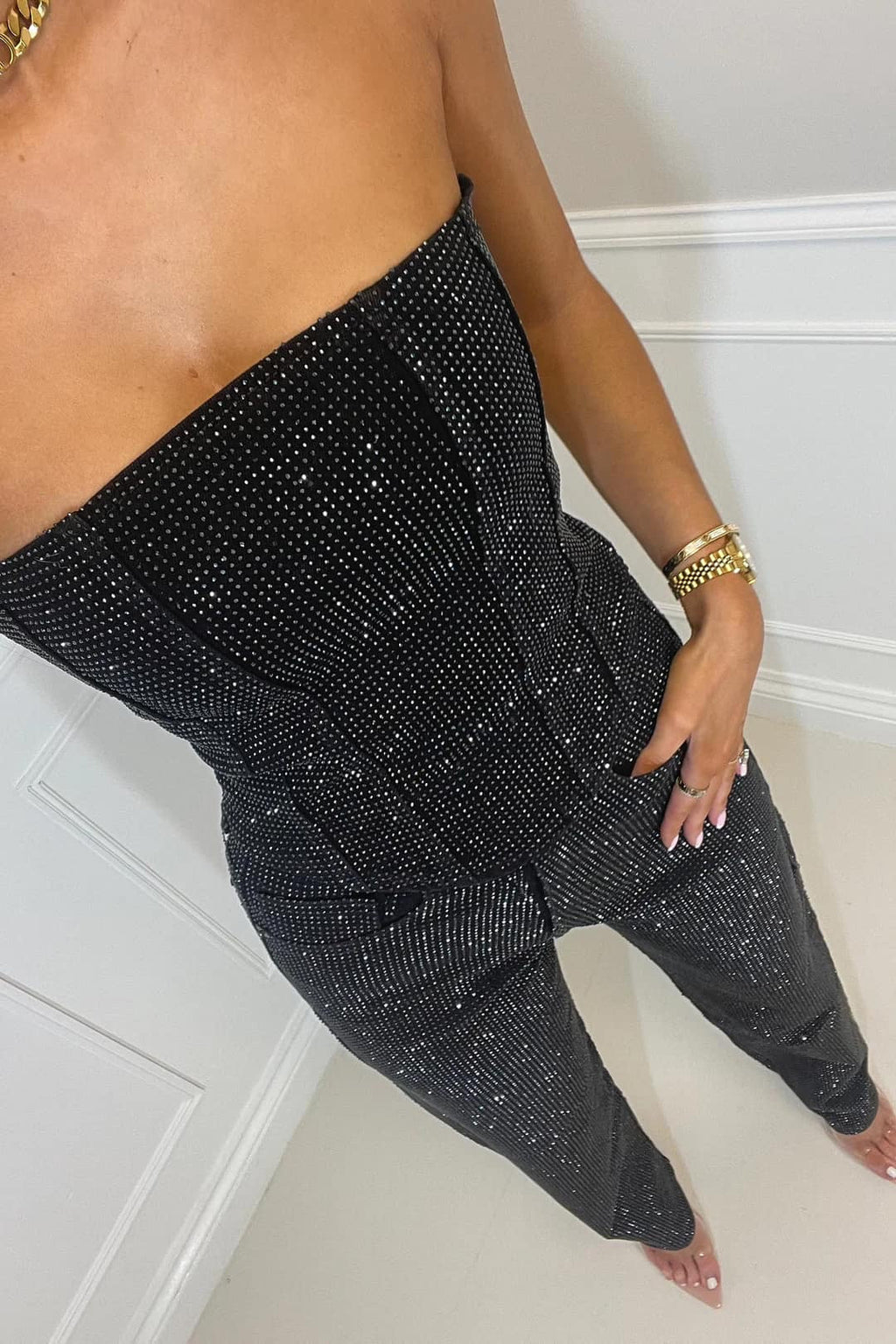 Starlight Strapless Sequin Women's Jumpsuit