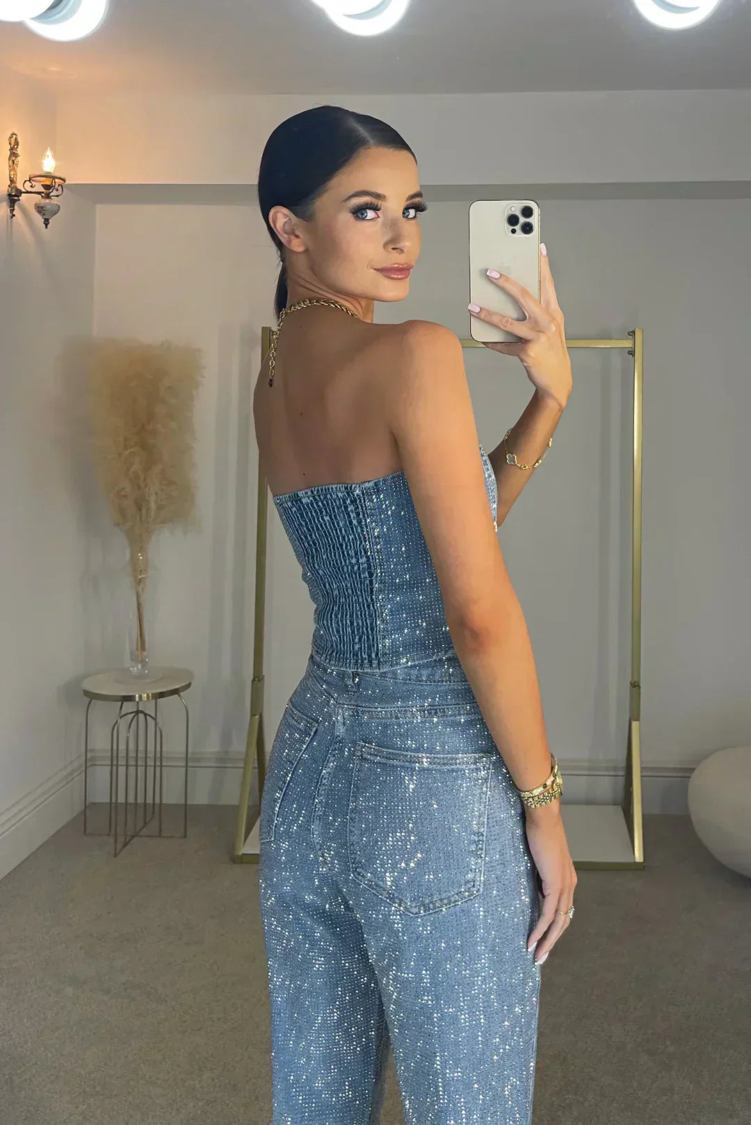 Starlight Strapless Sequin Women's Jumpsuit