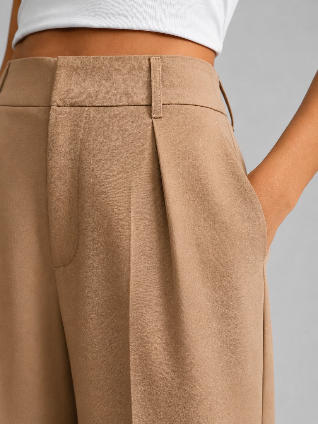 High Waisted Wide-Leg Women's Trousers