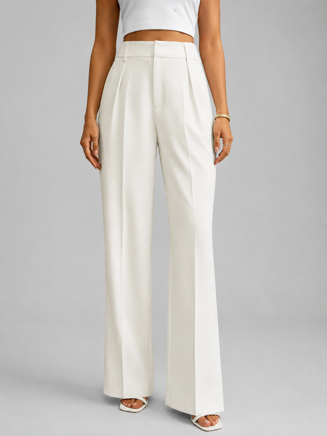 High Waisted Wide-Leg Women's Trousers