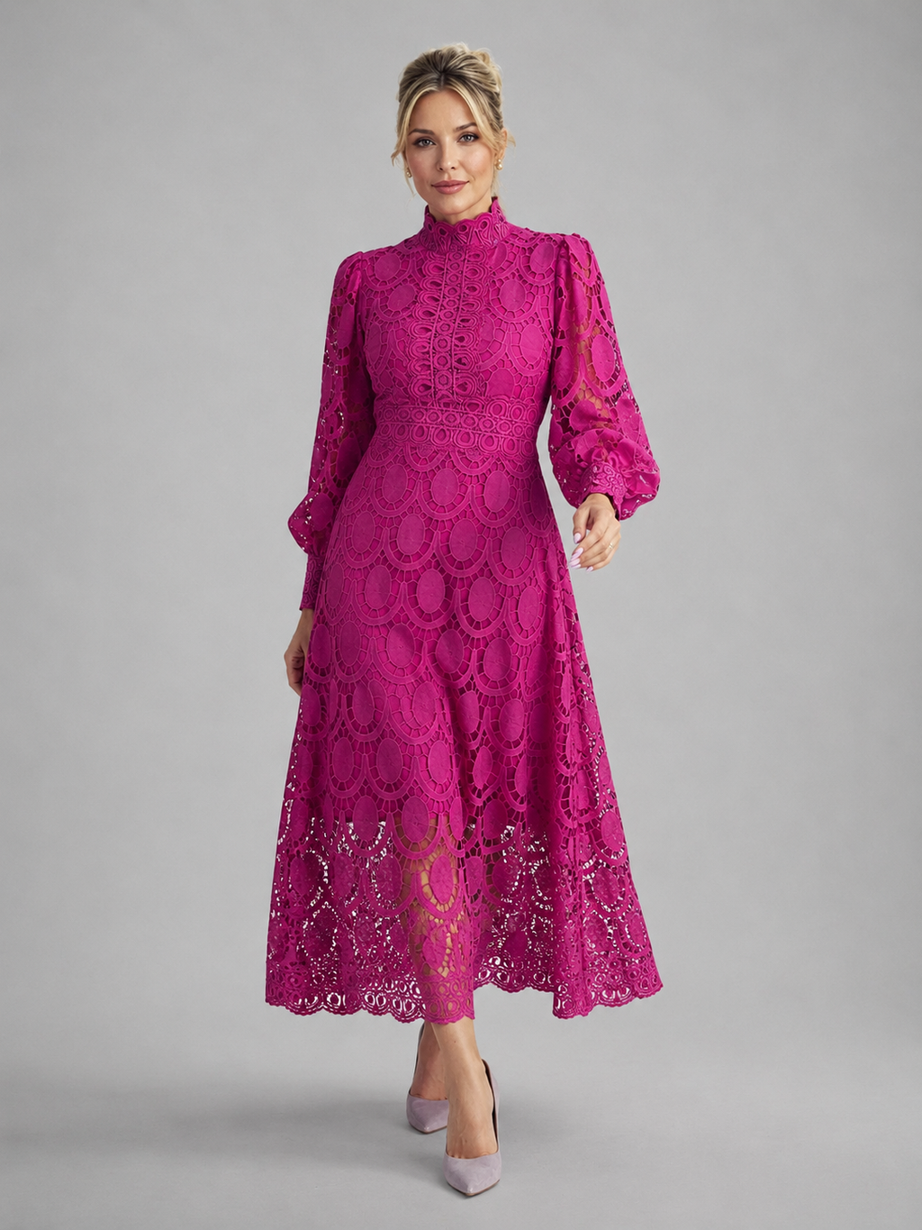Lace Midi Women's Dress